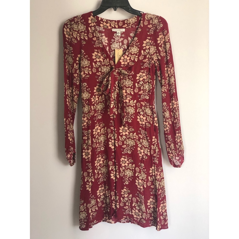 American Eagle Outfitters Floral Red Dress
